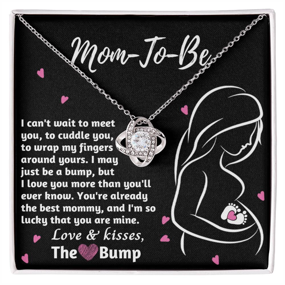 Mama-To-Be-The Best Mommy Love Knot Necklace
