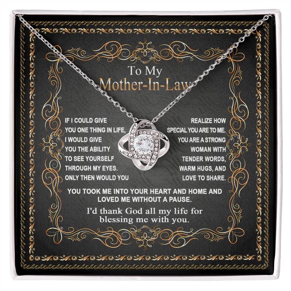 Mother-In-Law-Through My Eyes Love Knot Necklace