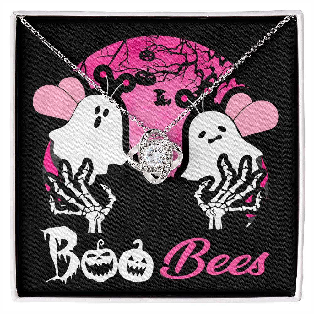 Enchanting Boo Bees Halloween Love Knot Necklace