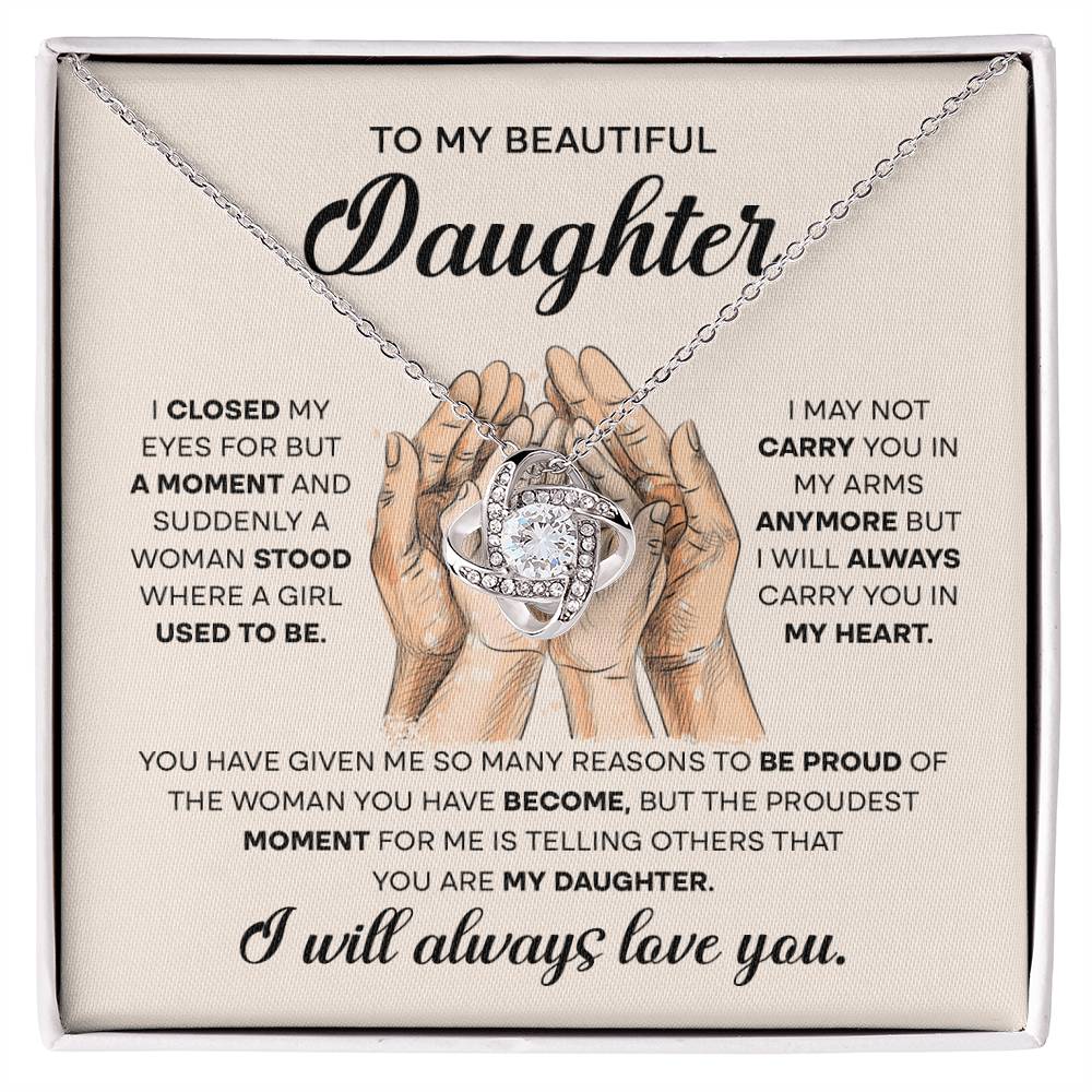 A Sentimental Connection - Love Knot Necklace for My Daughter