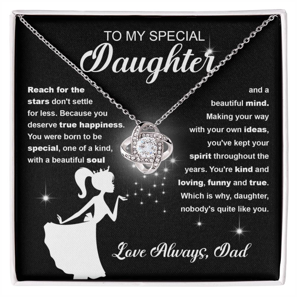 Bond Beyond Words - Love knot necklace to my Special Daughter