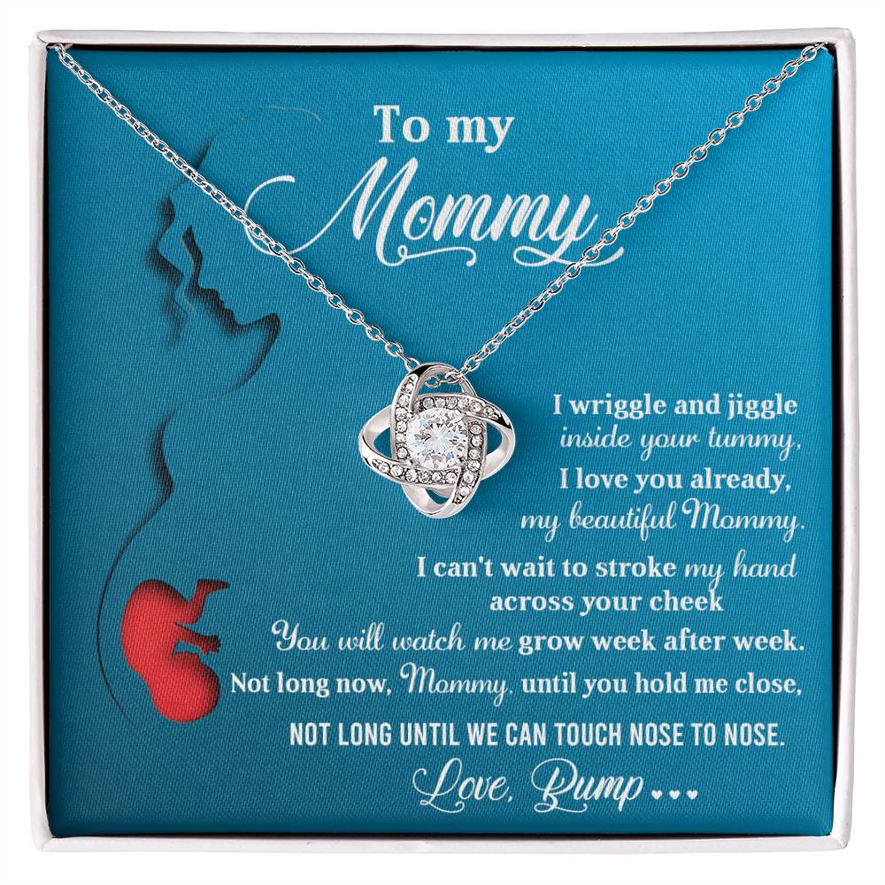 Mom To Be-Nose To Nose Love Knot Necklace
