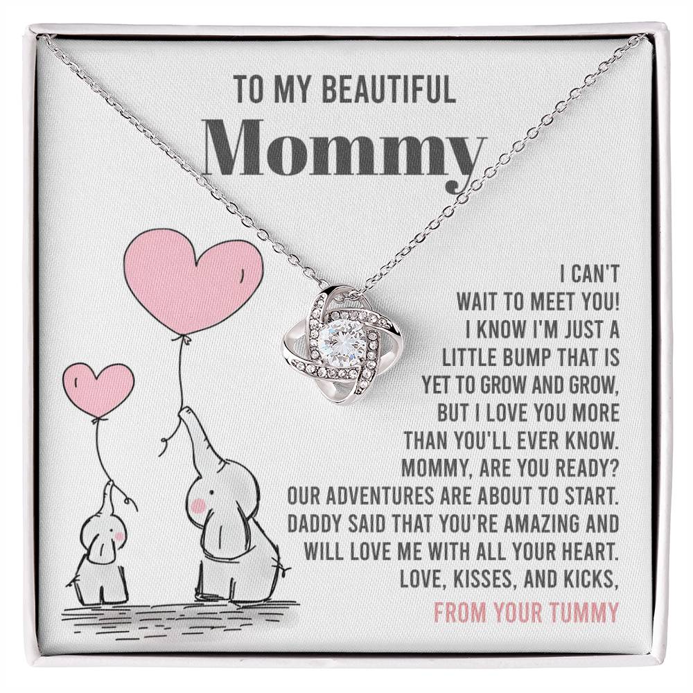 Mama To Be-All Your Heart Love Knot Necklace