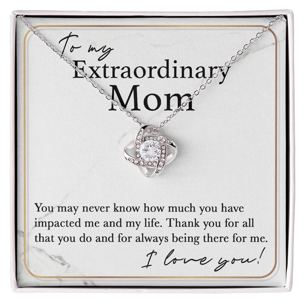 To my Extraordinary Mom - Eternal Love: The Perfect Gift for Mom - Love Knot Necklace