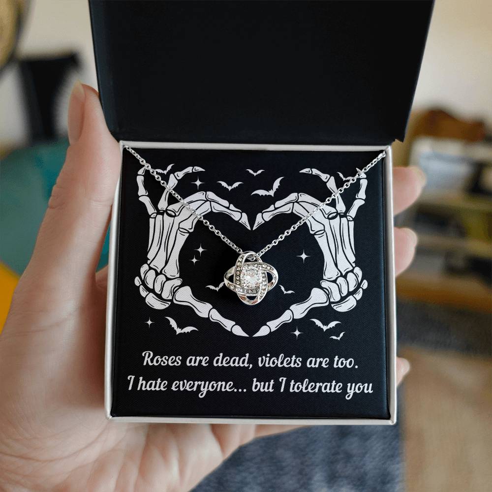 I Tolerate You Love Knot Necklace - Halloween | Spooky & Stylish Accessory