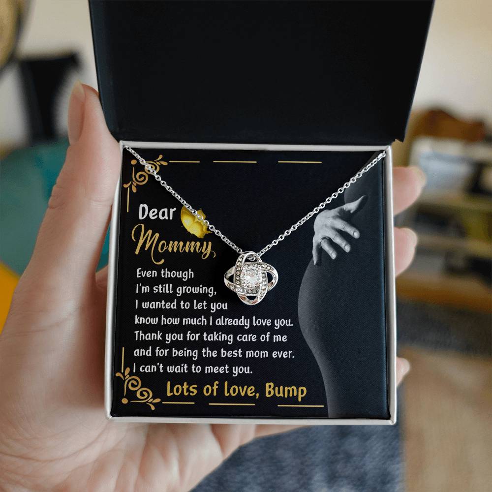 Mama-To-Be-Best Mom Ever Love Knot Necklace