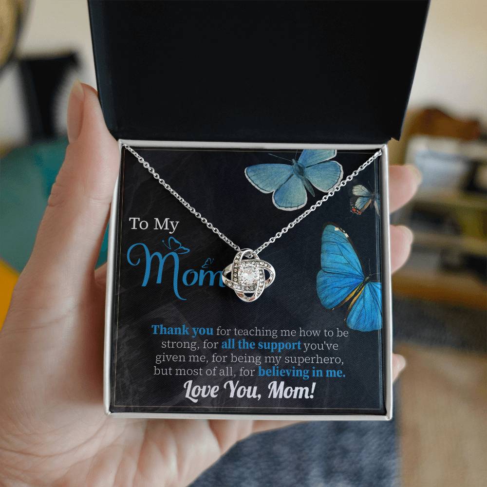 Mom-Believing In Me Love Knot Necklace