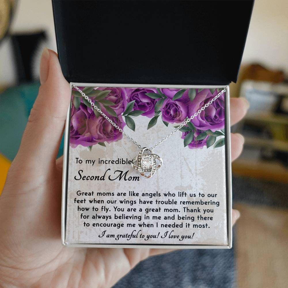 Bonus Mom-Grateful For You Love Knot Necklace