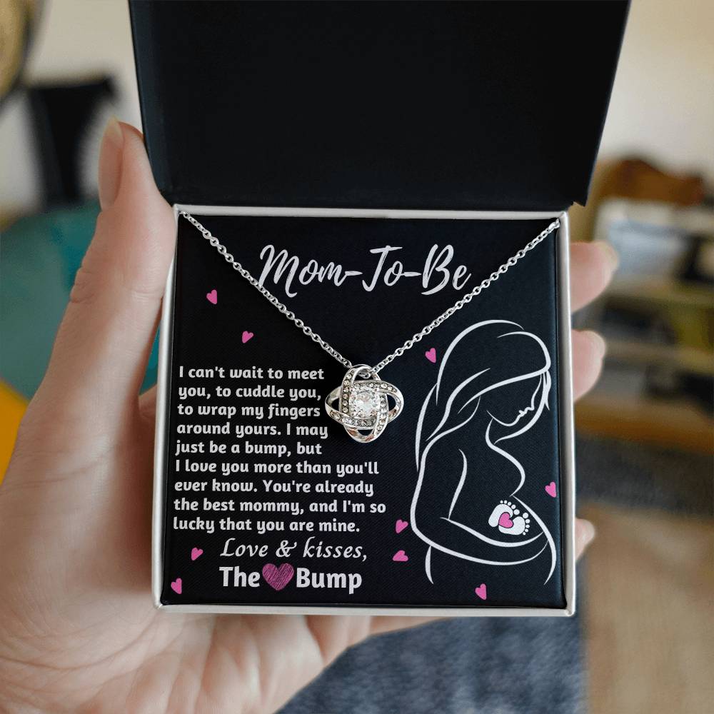 Mama-To-Be-The Best Mommy Love Knot Necklace