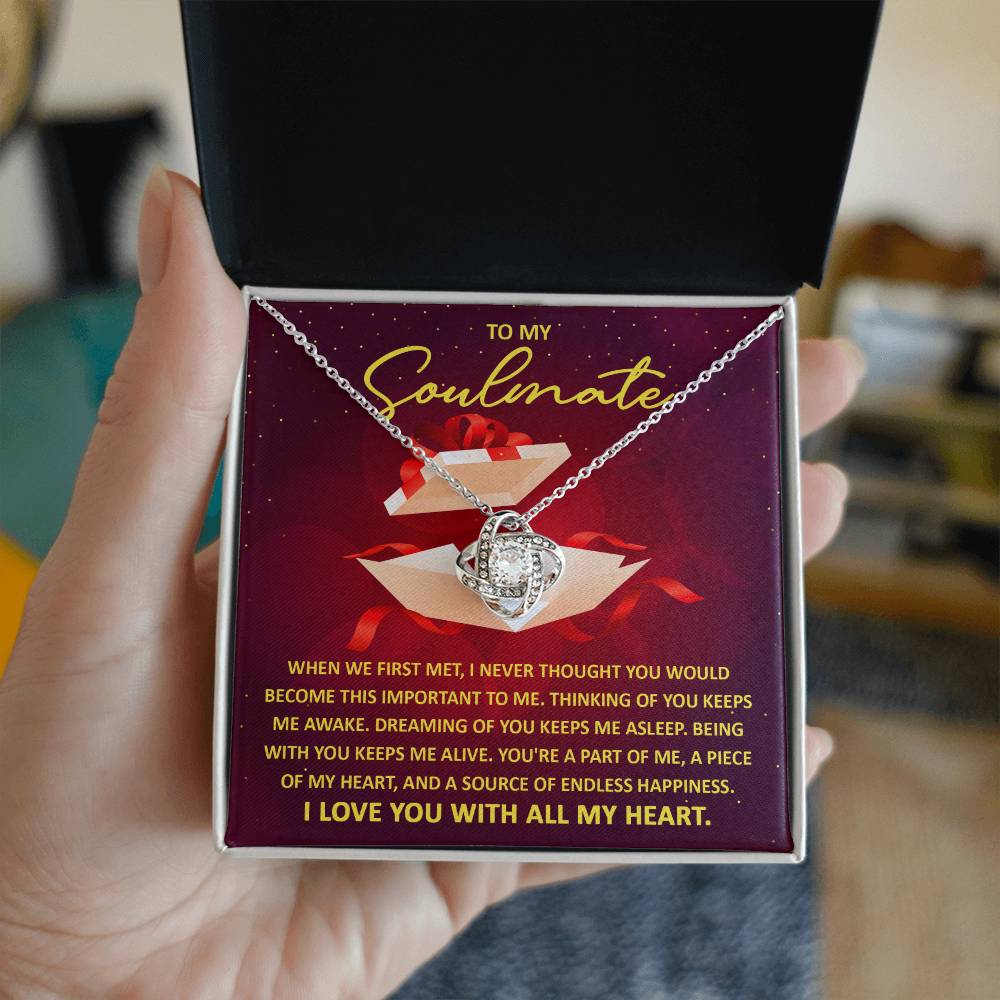 Soulmate-Thinking Of You Love Knot Necklace