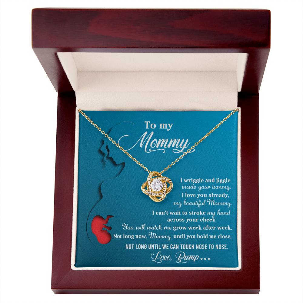 Mom To Be-Nose To Nose Love Knot Necklace