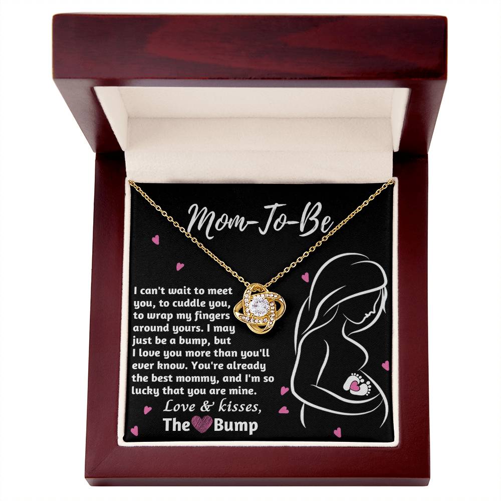 Mama-To-Be-The Best Mommy Love Knot Necklace