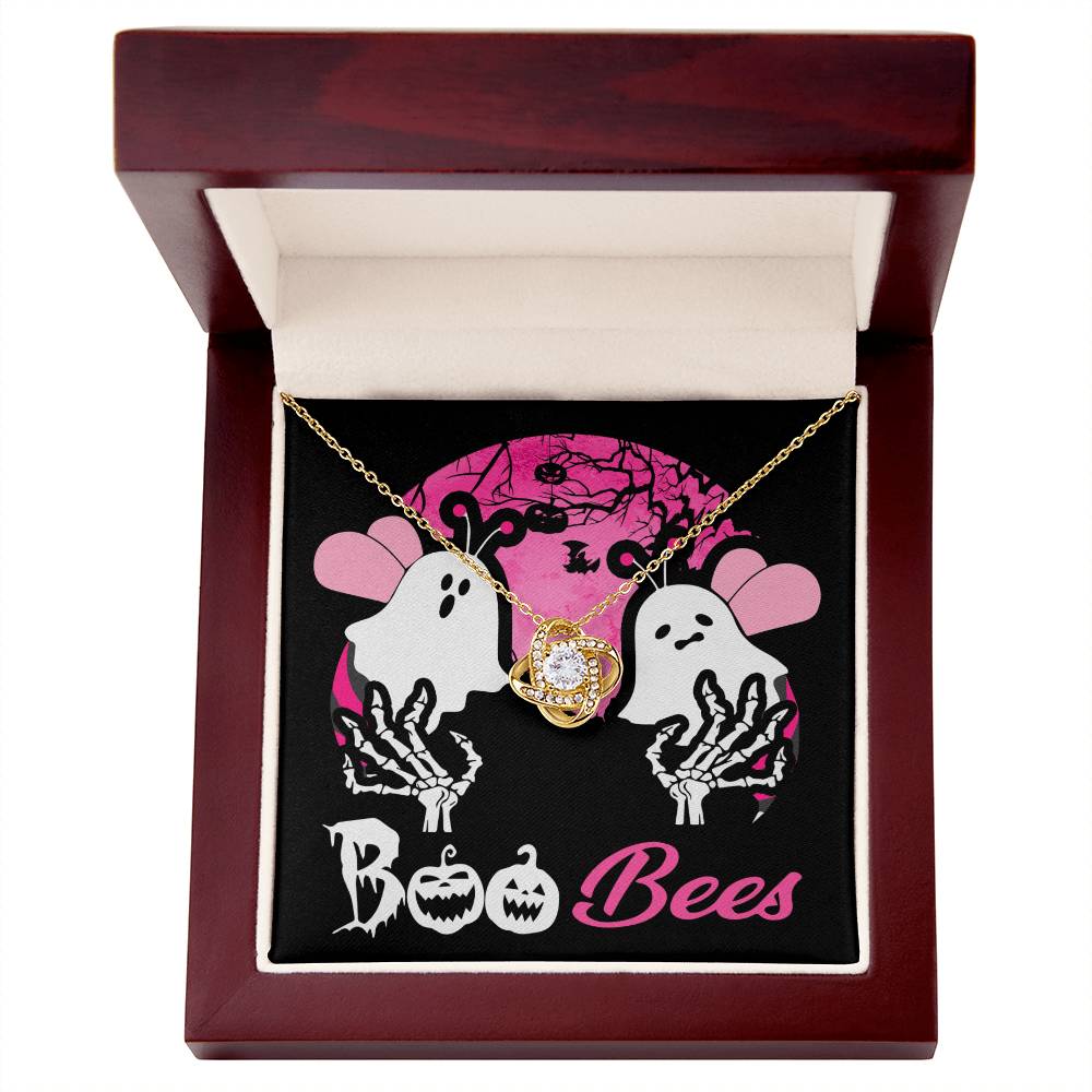 Enchanting Boo Bees Halloween Love Knot Necklace