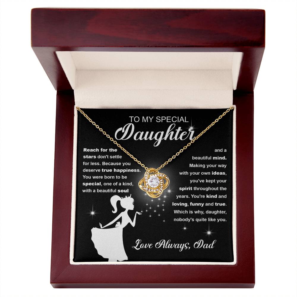 Bond Beyond Words - Love knot necklace to my Special Daughter