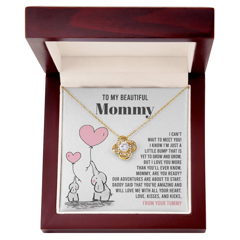 Mama To Be-All Your Heart Love Knot Necklace