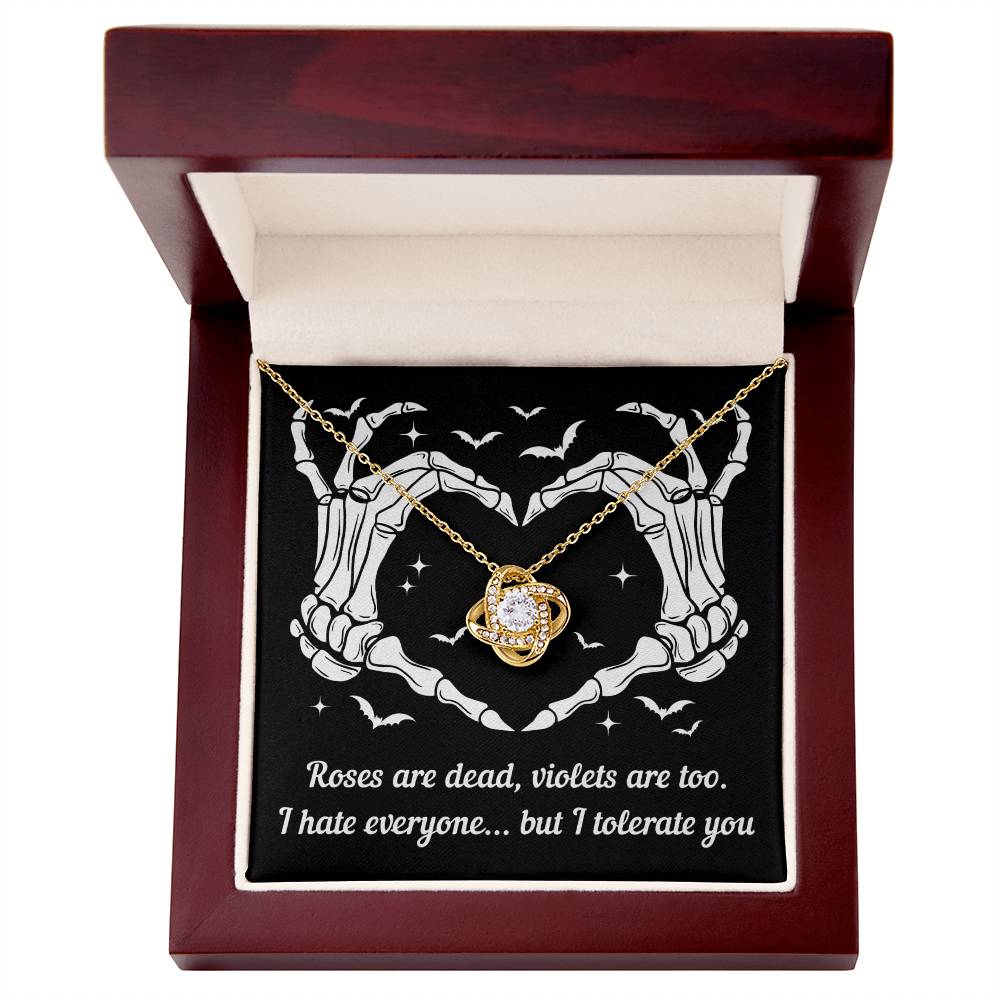 I Tolerate You Love Knot Necklace - Halloween | Spooky & Stylish Accessory