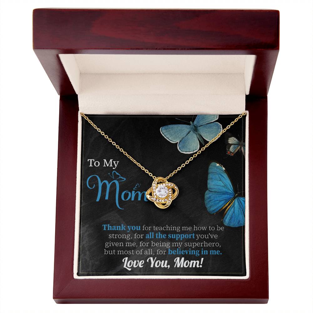 Mom-Believing In Me Love Knot Necklace