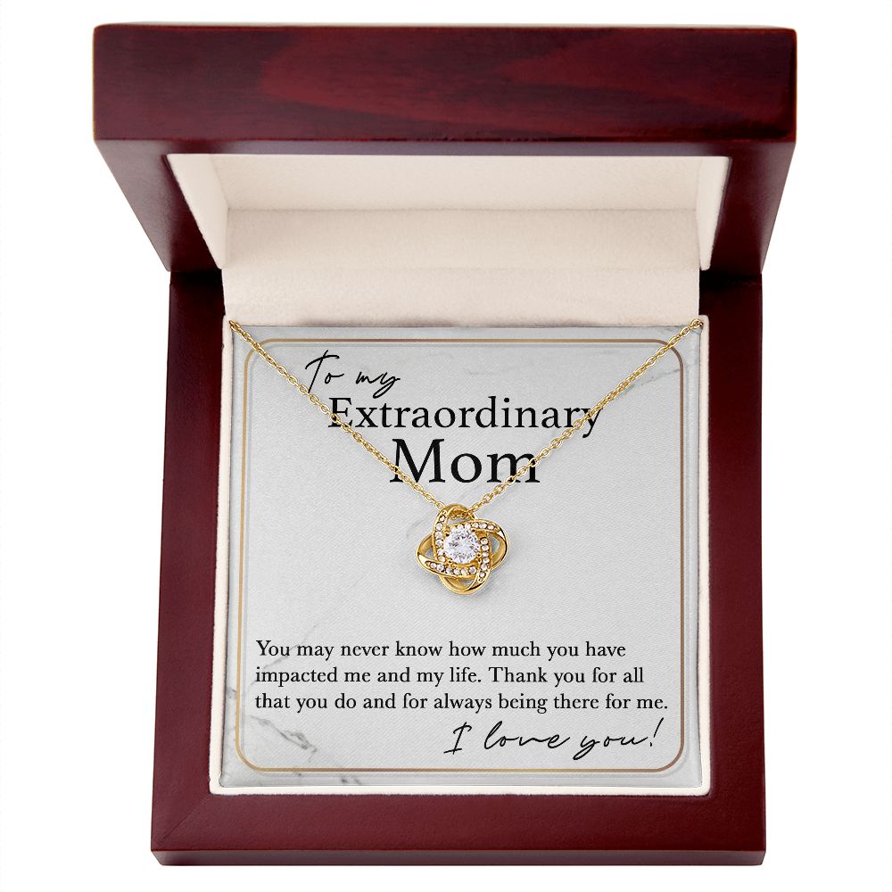 To my Extraordinary Mom - Eternal Love: The Perfect Gift for Mom - Love Knot Necklace