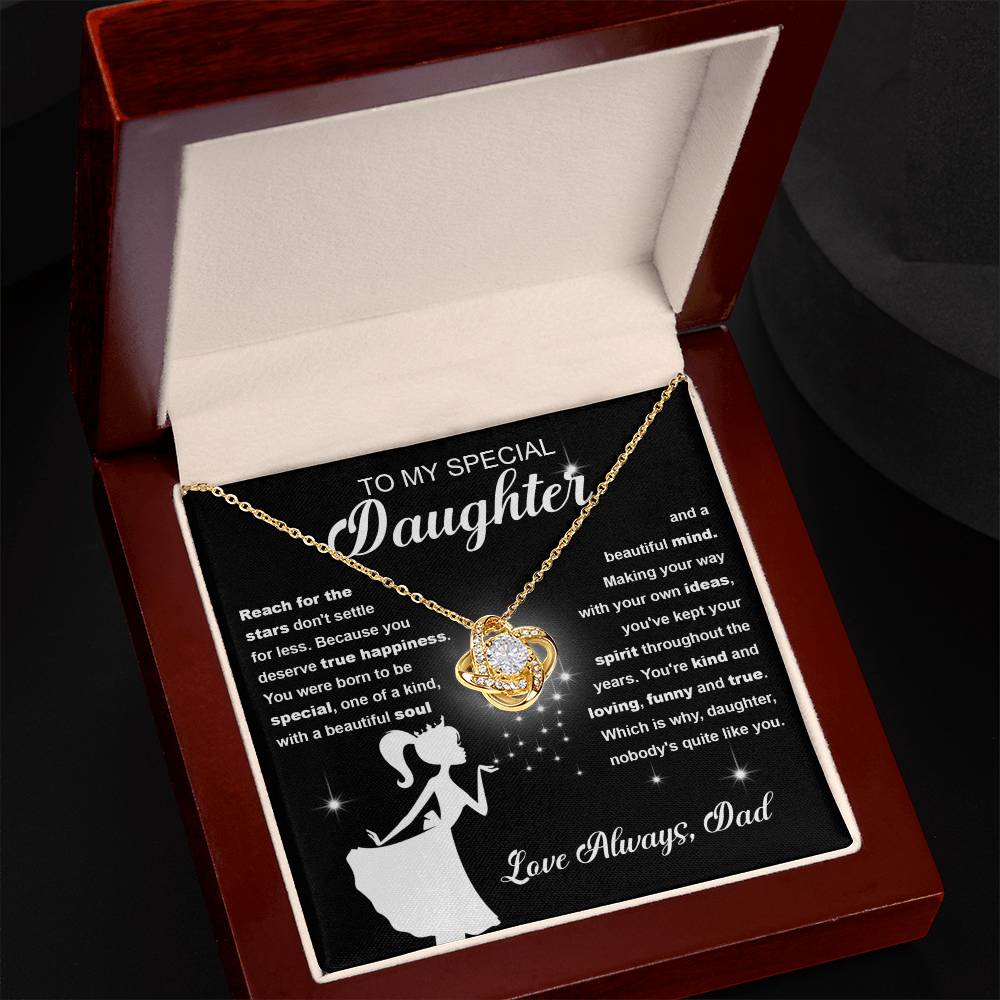 Bond Beyond Words - Love knot necklace to my Special Daughter