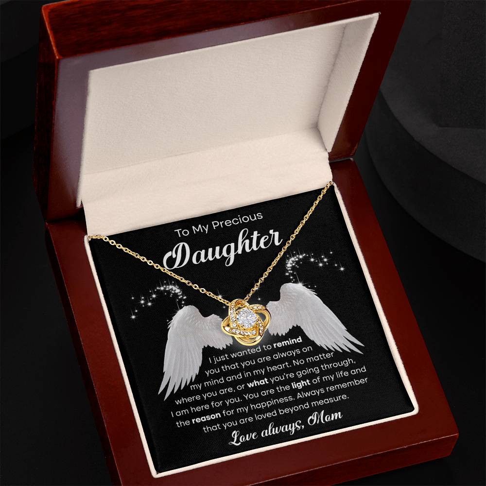 Unbreakable Ties - Love Knot Necklace - To my Precious Daughter