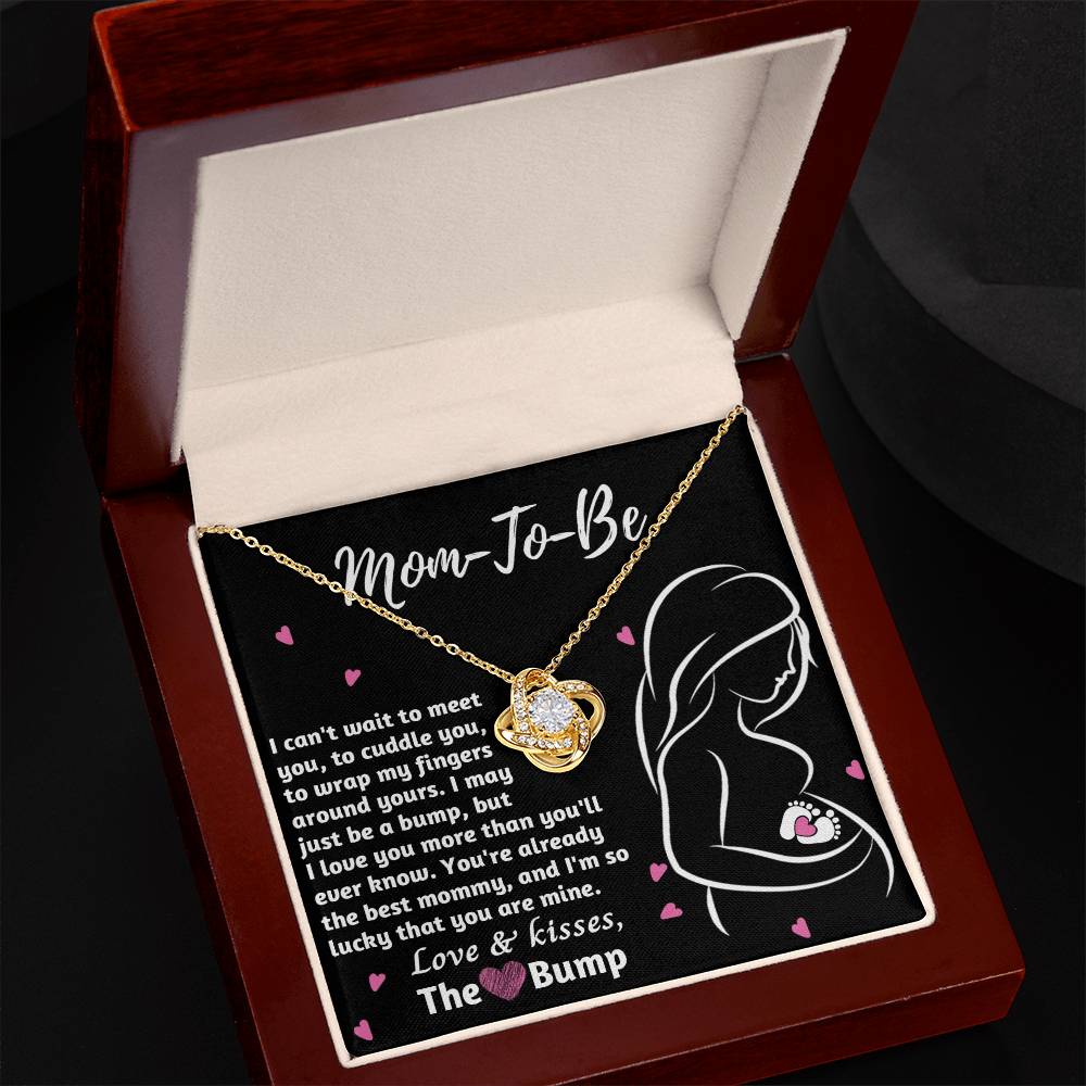 Mama-To-Be-The Best Mommy Love Knot Necklace