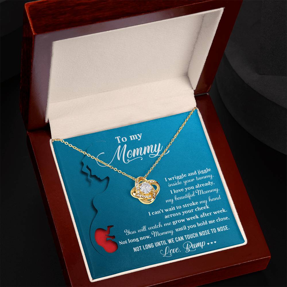 Mom To Be-Nose To Nose Love Knot Necklace