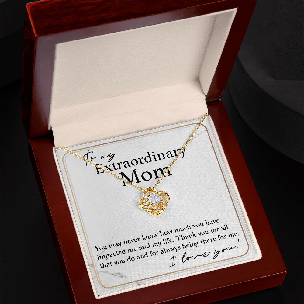 To my Extraordinary Mom - Eternal Love: The Perfect Gift for Mom - Love Knot Necklace