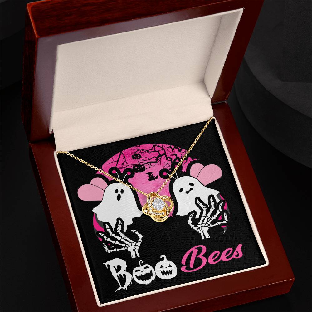 Enchanting Boo Bees Halloween Love Knot Necklace