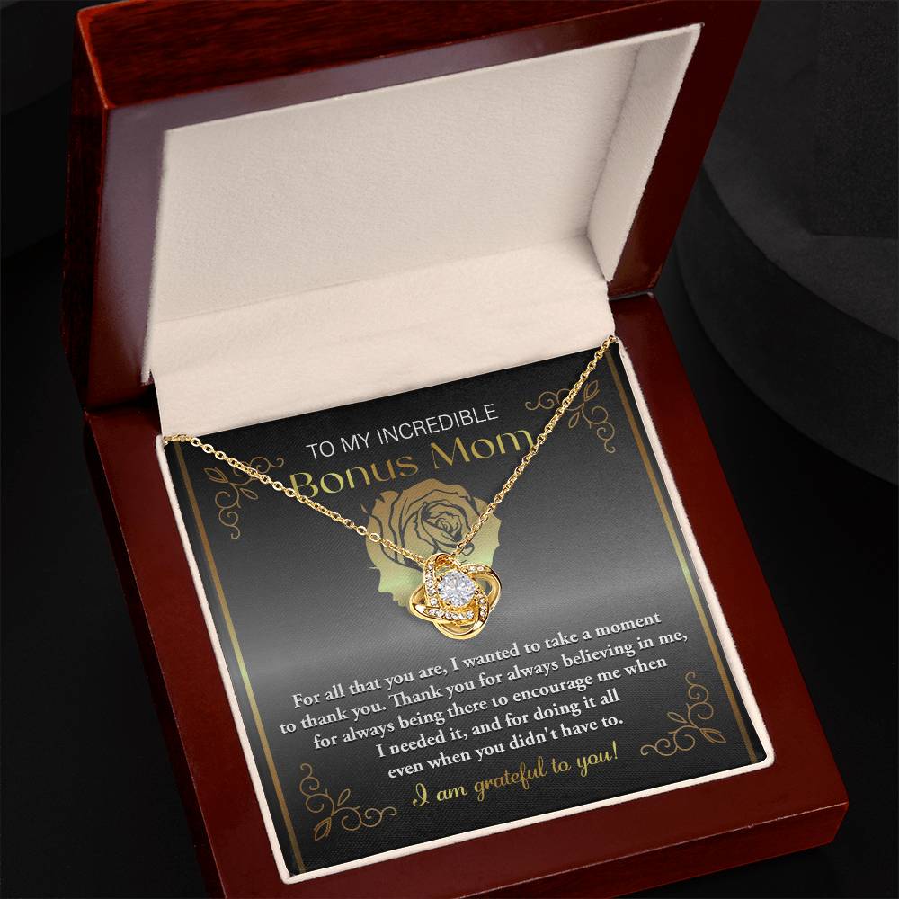 Bonus Mom-To Encourage Me Love Knot Necklace