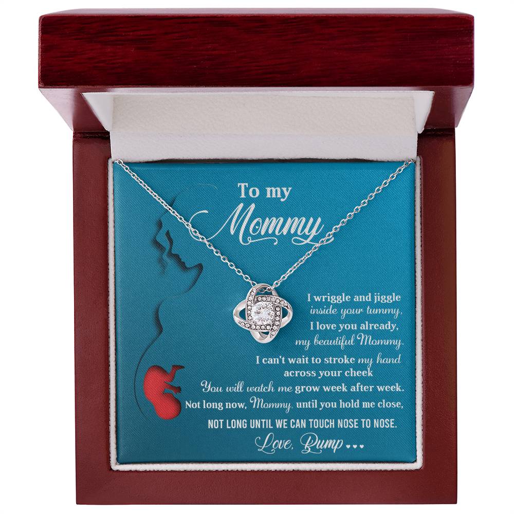 Mom To Be-Nose To Nose Love Knot Necklace