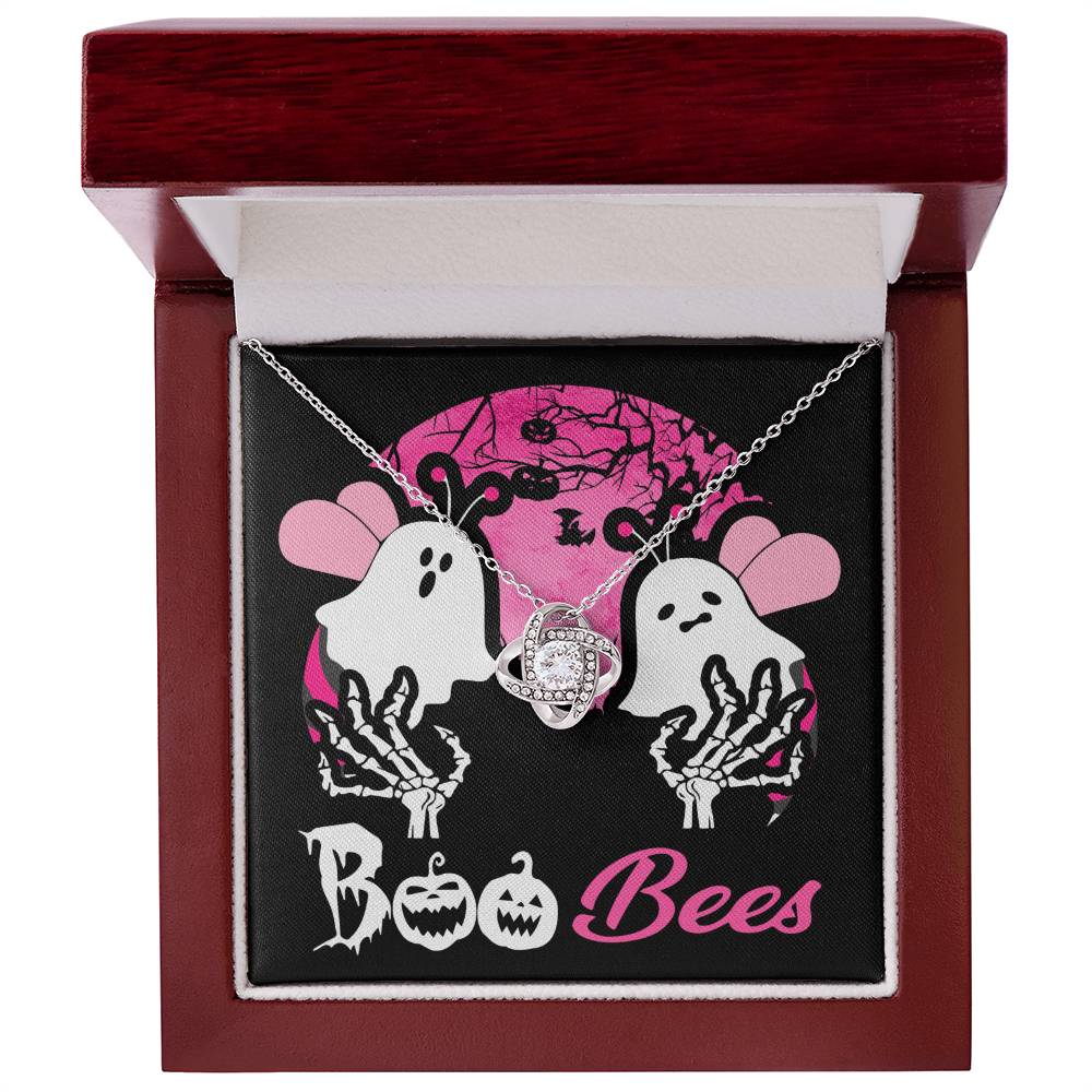 Enchanting Boo Bees Halloween Love Knot Necklace