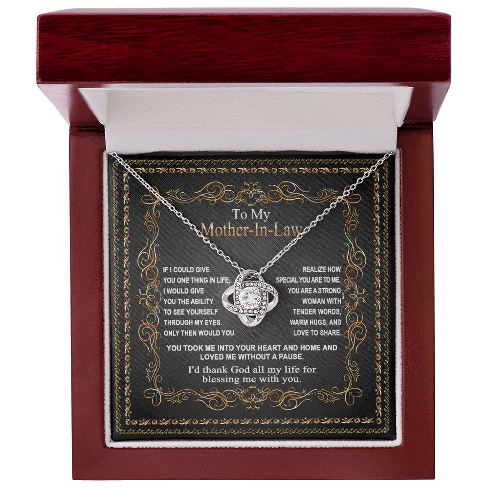 Mother-In-Law-Through My Eyes Love Knot Necklace