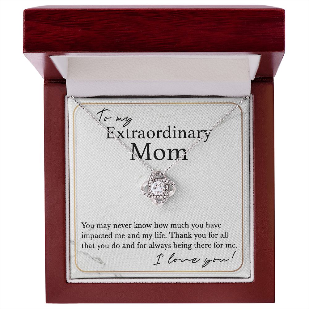 To my Extraordinary Mom - Eternal Love: The Perfect Gift for Mom - Love Knot Necklace