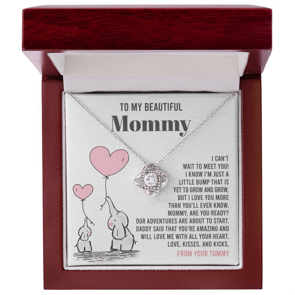 Mama To Be-All Your Heart Love Knot Necklace