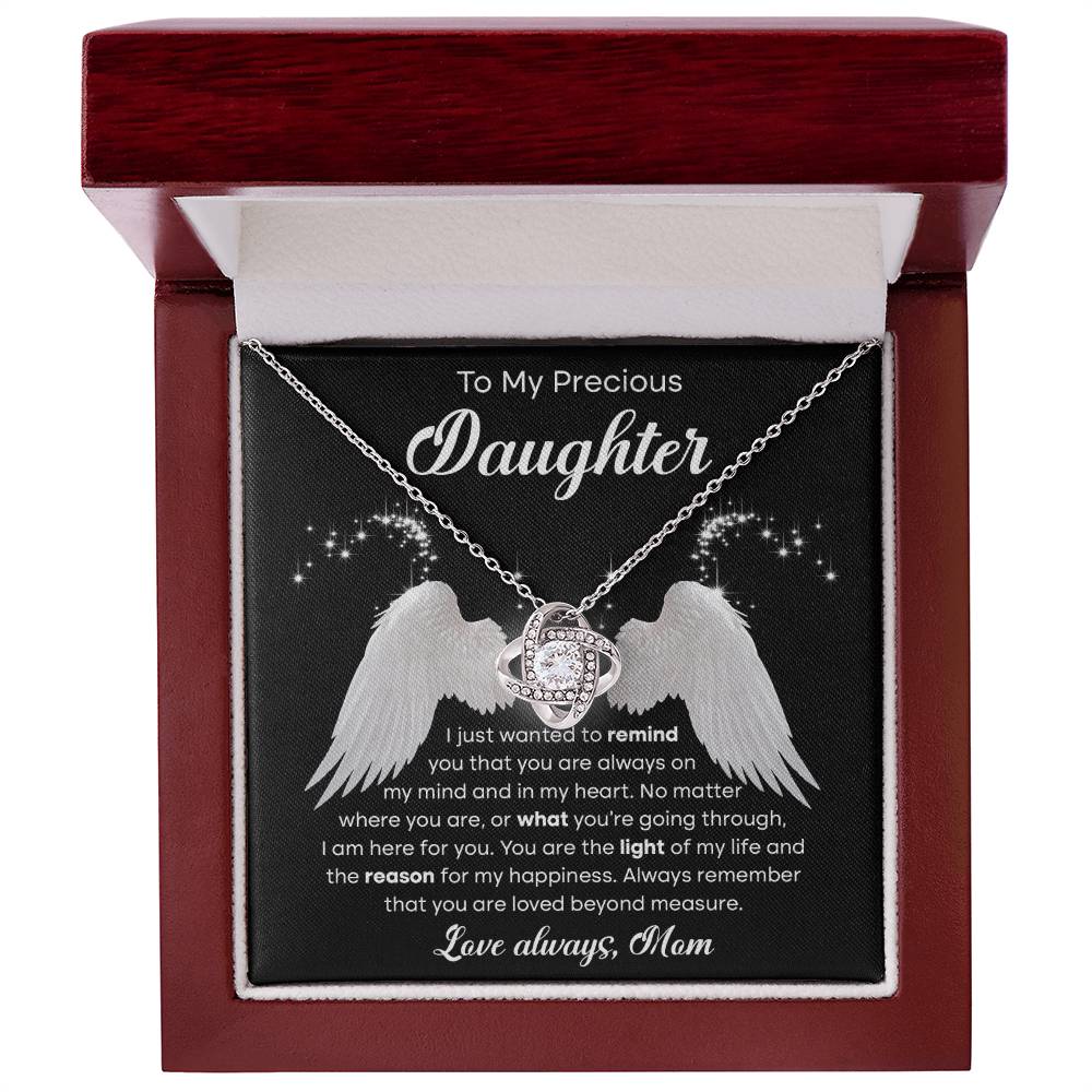 Unbreakable Ties - Love Knot Necklace - To my Precious Daughter