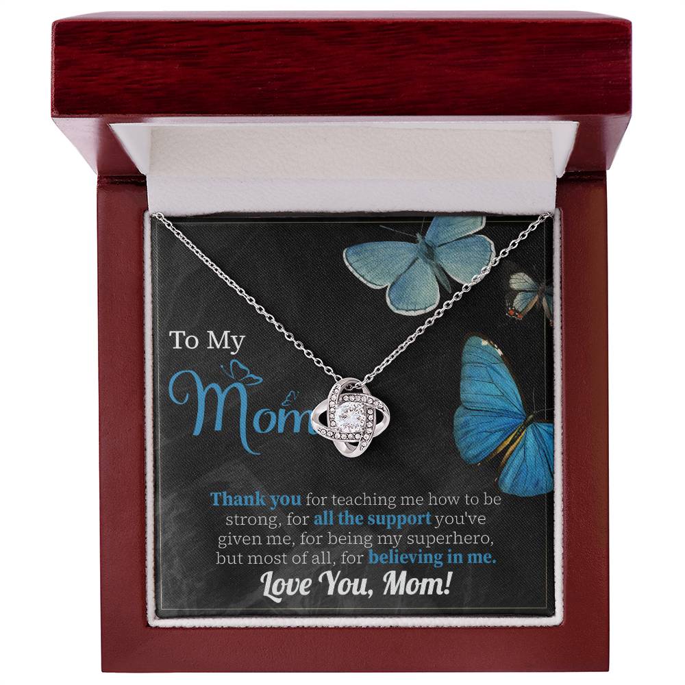 Mom-Believing In Me Love Knot Necklace