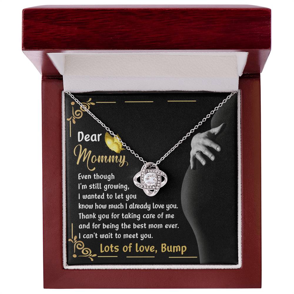 Mama-To-Be-Best Mom Ever Love Knot Necklace
