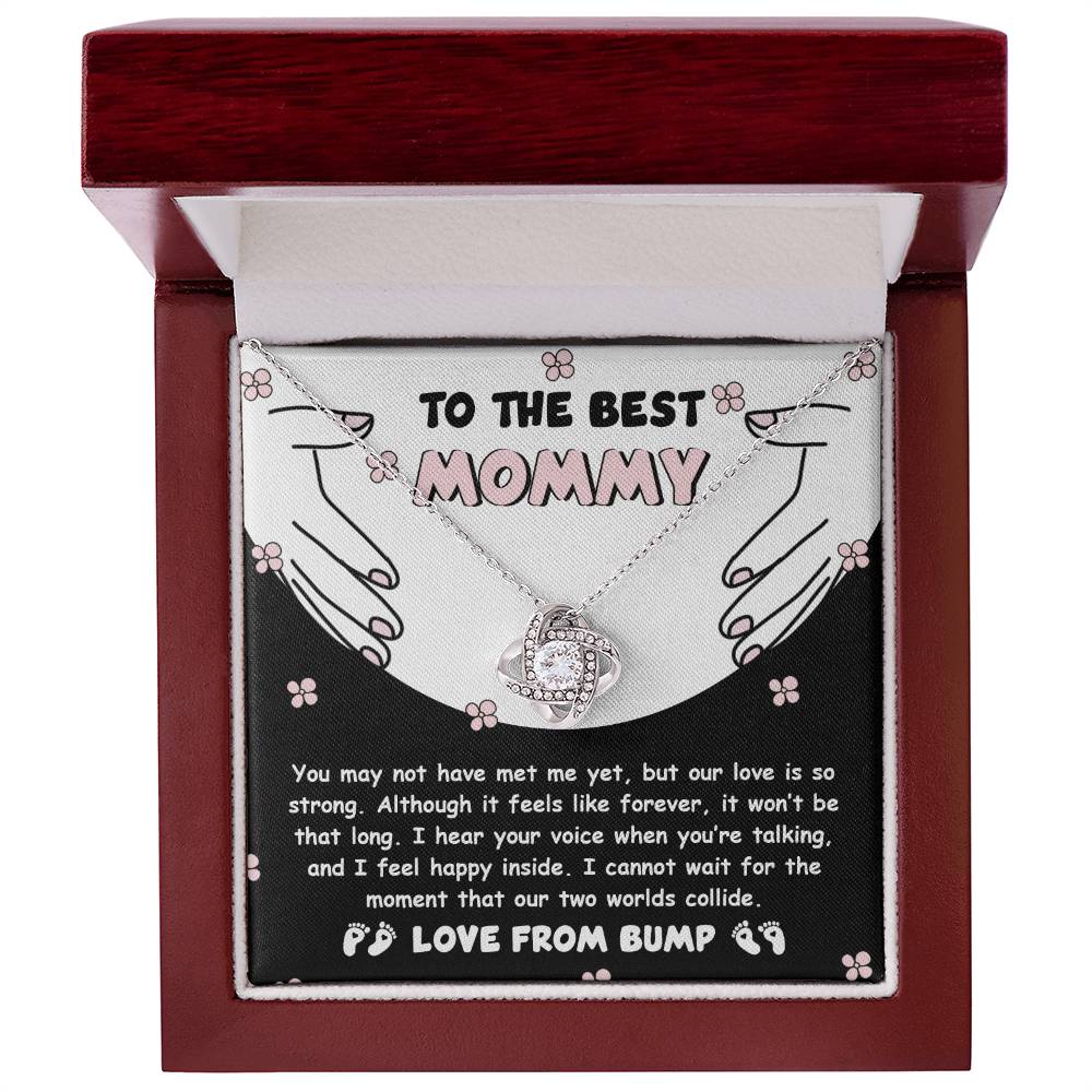 Mom To Be-Two Worlds Collide Love Knot Necklace