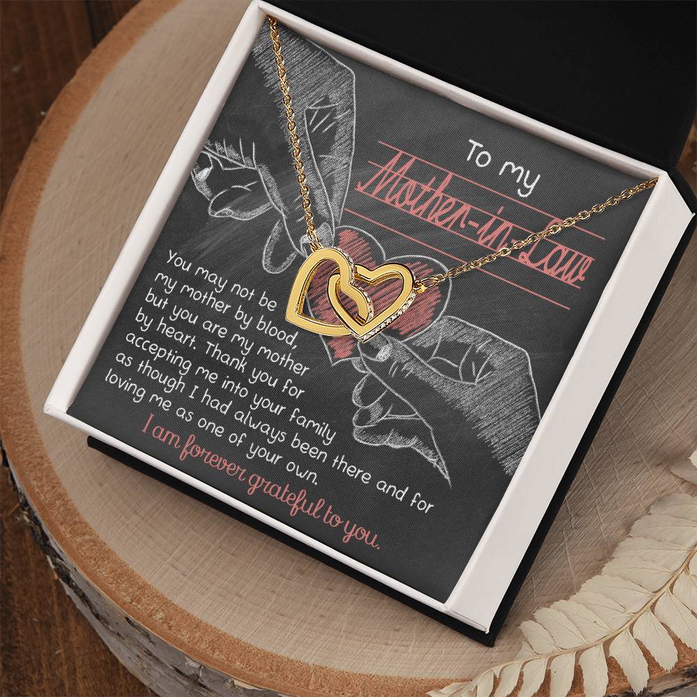 Mother-In-Law-Mother By Heart Interlocking Heart Necklace