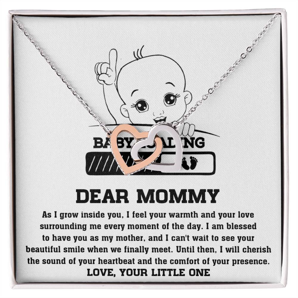 Mama To Be- Your Little One Interlocking Heart Necklace