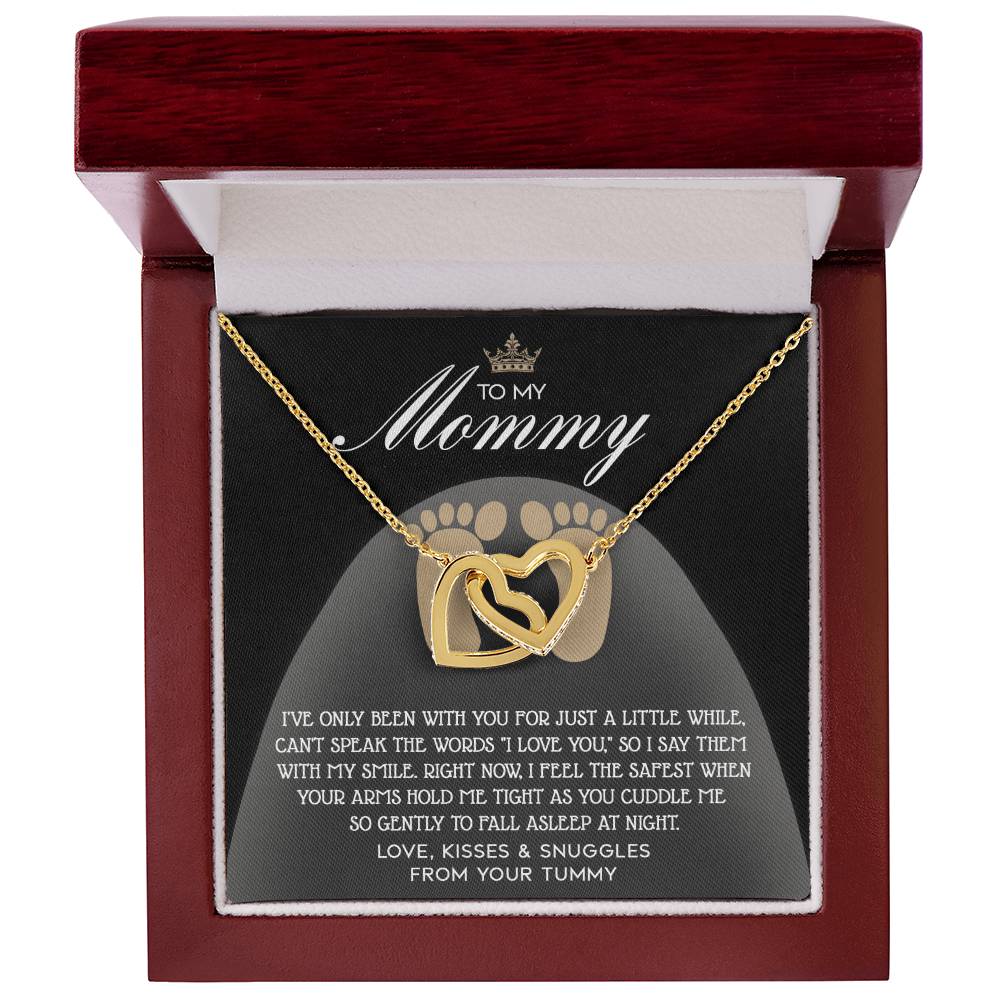 Mama-To-Be-I Love You Interlocking Heart Necklace