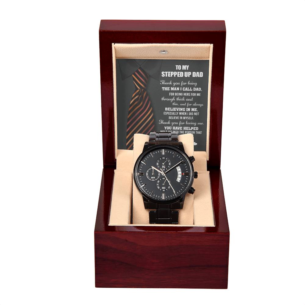 Step Dad-Into The Person-Metal Chronograph Watch Stylish Chronograph Watch | Perfect Father's Day Gift