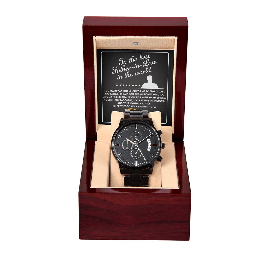 Father-In-Law-The Best-Metal Chronograph Watch Stylish Chronograph Watch | Perfect Father's Day Gift