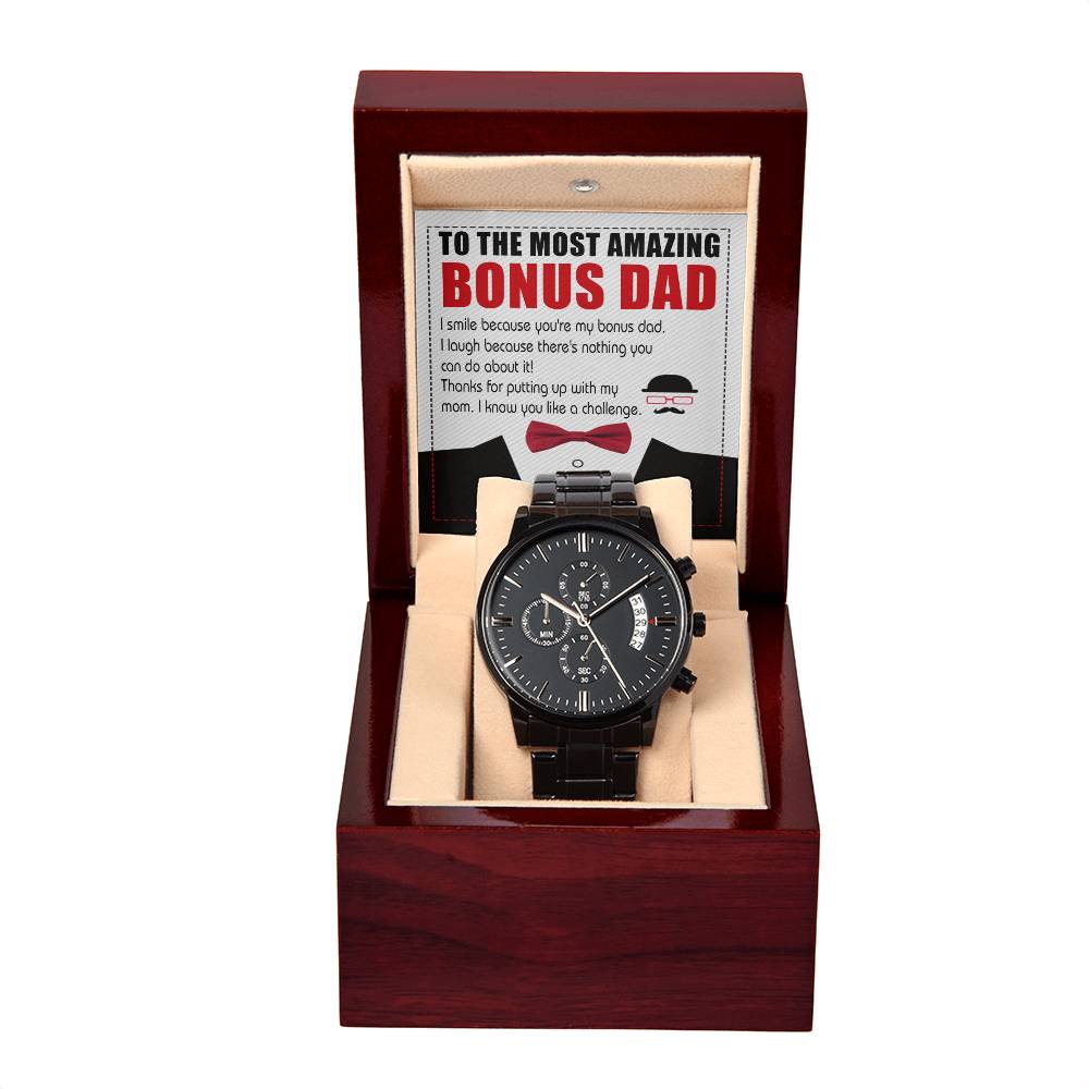 Bonus Dad-Like A Challenge-Stylish Chronograph Watch | Perfect Father's Day Gift