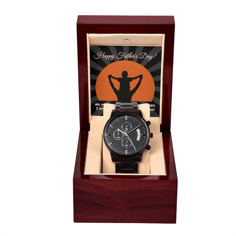 Dad-Your Little Boy-Metal Chronograph Watch Stylish Chronograph Watch | Perfect Father's Day Gift