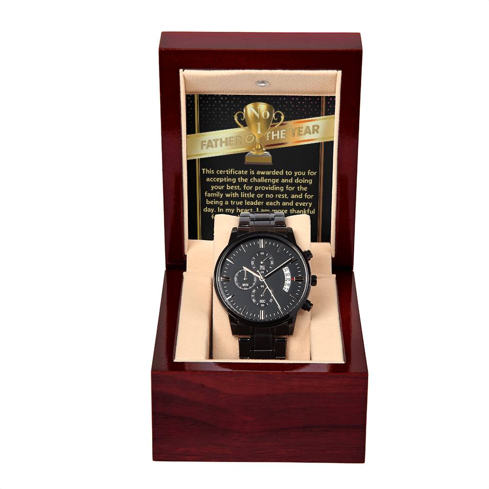 Dad-Doing Your Best-Metal Chronograph Watch Stylish Chronograph Watch | Perfect Father's Day Gift