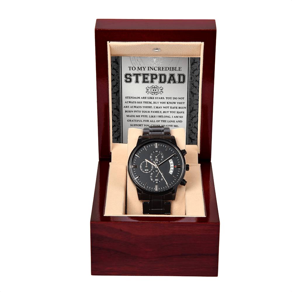 Step Dad-A Bright Spot-Metal Chronograph Watch Stylish Chronograph Watch | Perfect Father's Day Gift