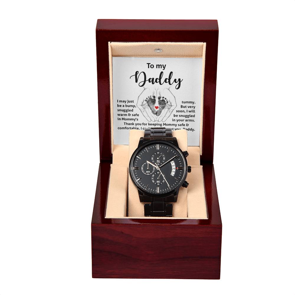 Dad-In Your Arms-Metal Chronograph Watch Stylish Chronograph Watch | Perfect Father's Day Gift