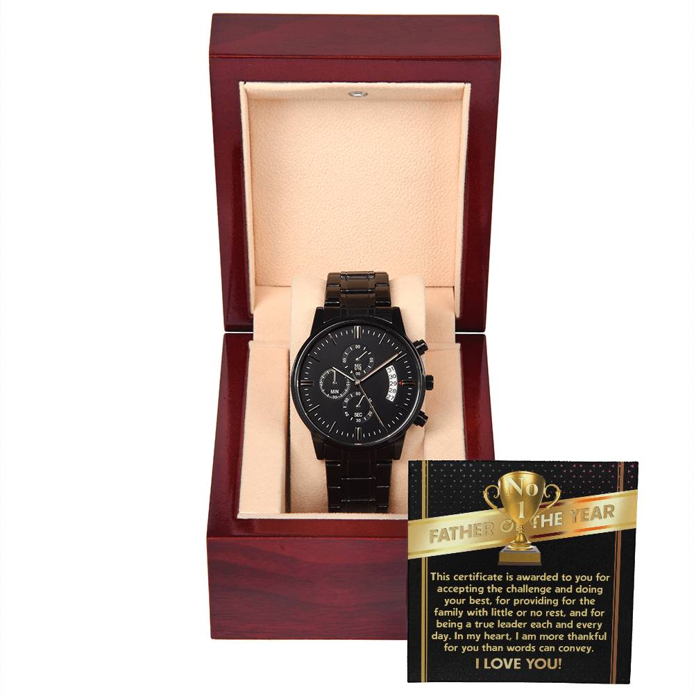 Dad-Doing Your Best-Metal Chronograph Watch Stylish Chronograph Watch | Perfect Father's Day Gift