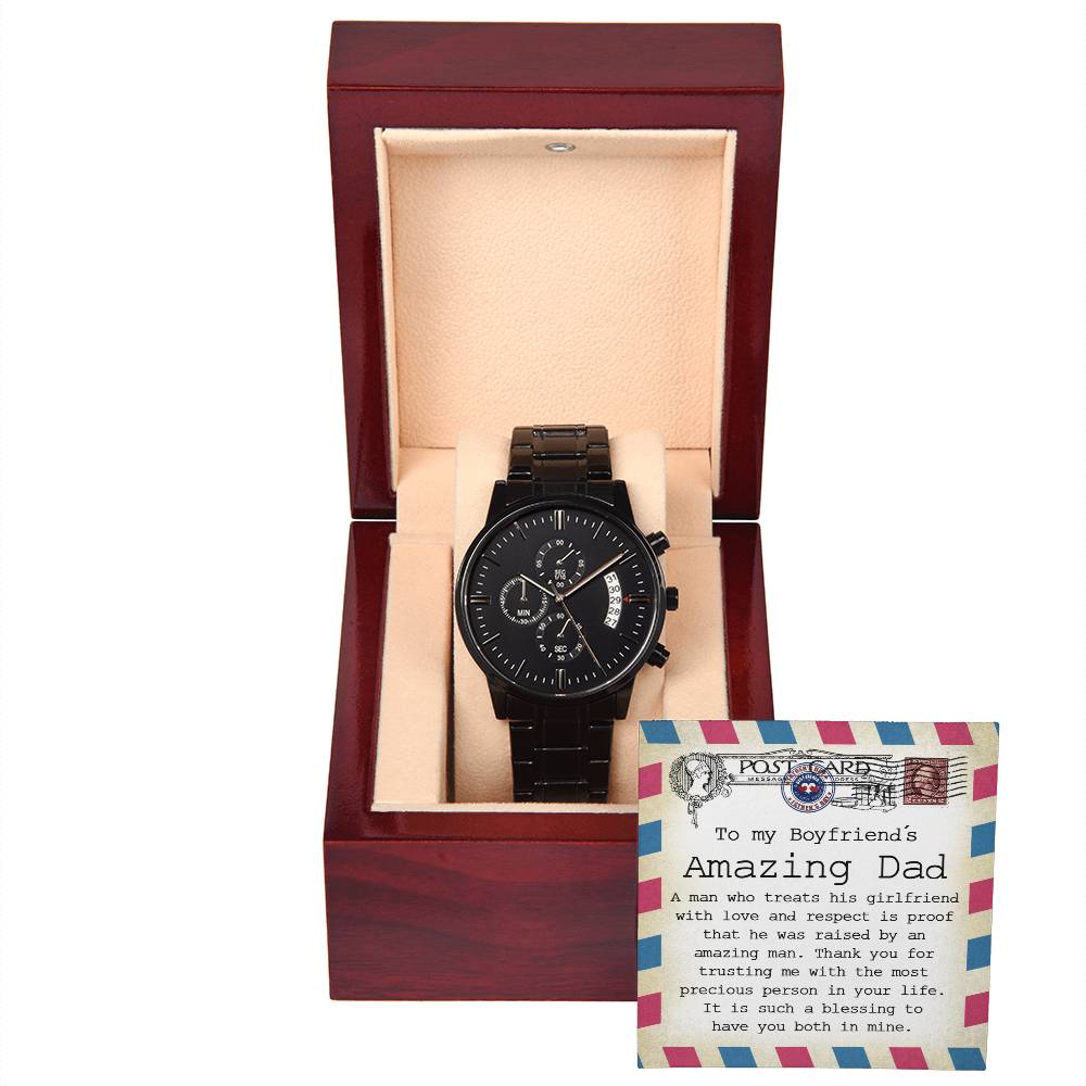 Boyfriend's Dad-An Amazing Man-Stylish Chronograph Watch | Perfect Father's Day Gift